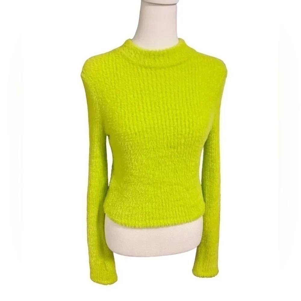 Anthropologie Mock-Neck Fuzzy
Sweater small neon lime - Picture 2 of 14